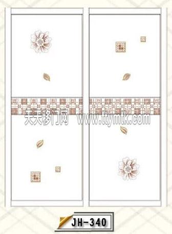 叶子格子正方形移图  JH-340