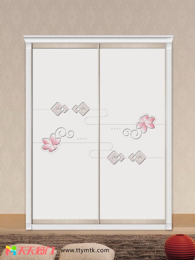 圆粉色花朵花纹移图  现代兰潮uv打印图 JD-9015