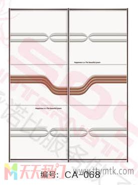 字母移图  现代衣柜移门路径图 CA-068
