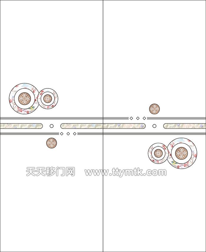 圆纹理花纹移图  CB-3004其乐融融