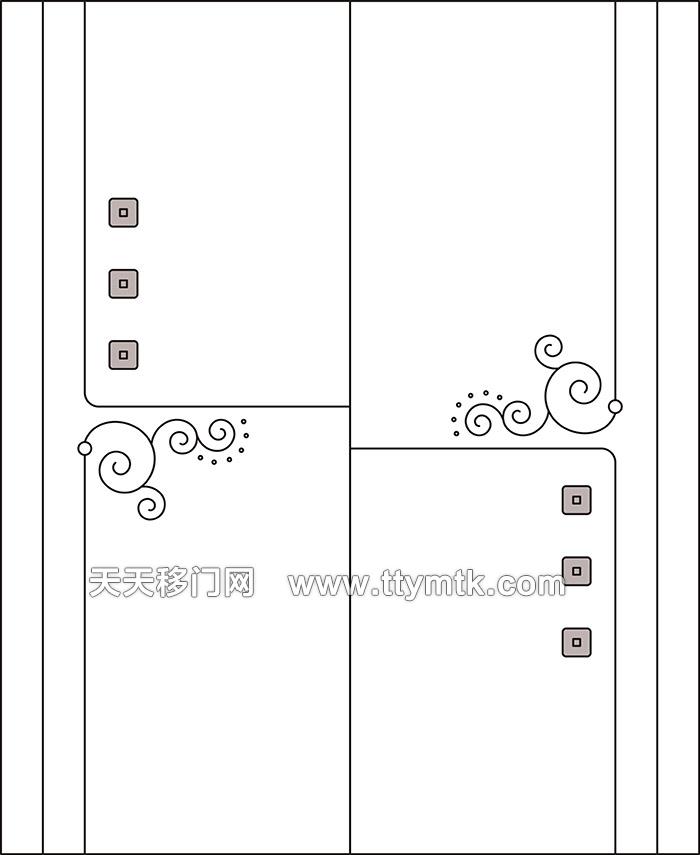 圆正方形线条花纹移图  CB-3019吉祥如意