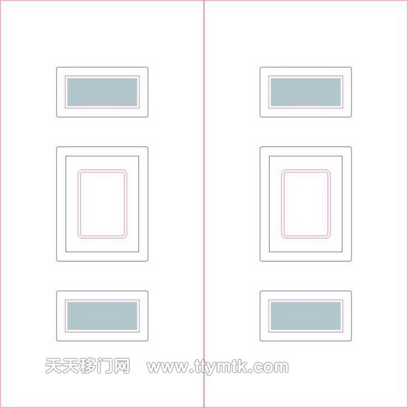 淡蓝色长方形移图  F-039