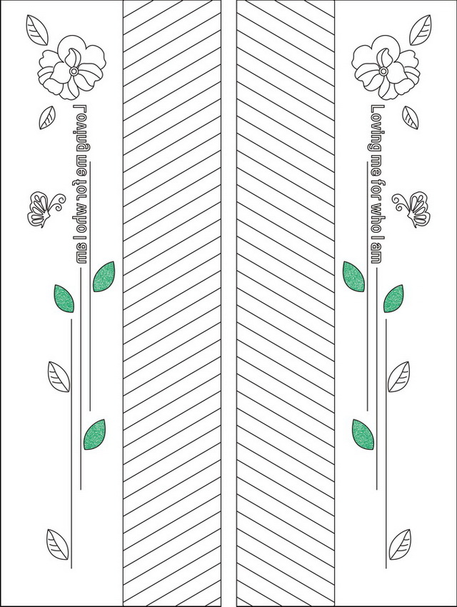 花朵叶子字母移图 YMT-0068