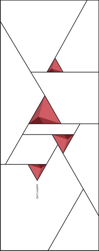 斜线三角形字母移图 YMT-0085