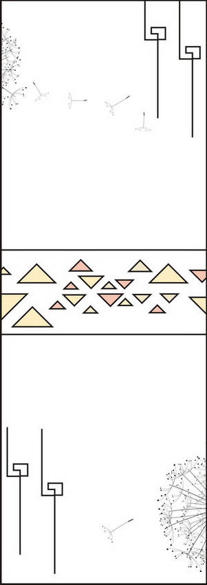 蒲公英竖线三角形移图 YMT-0100