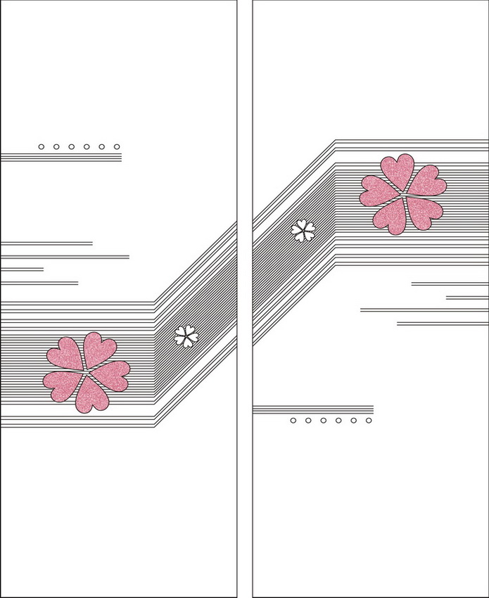 花朵纹理横线移图 YMT-0208