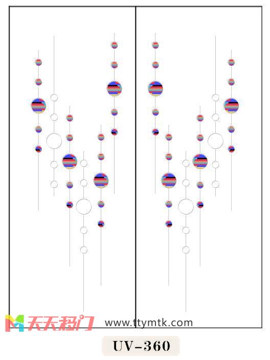 竖线圆形串珠移图 UV-360