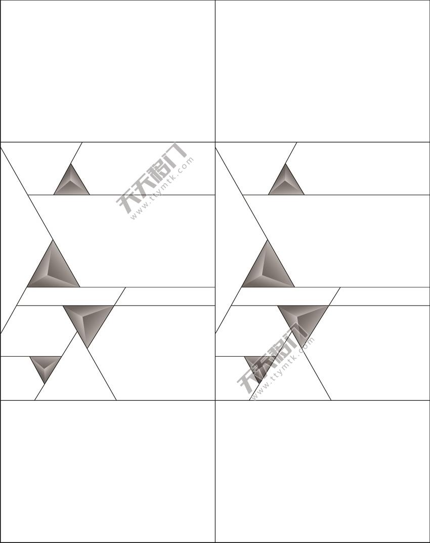 横线三角形色块移图 LV-7128