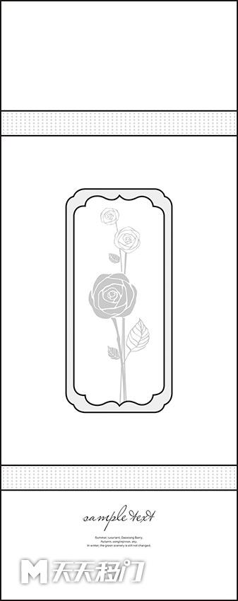 花枝玫瑰纹理移图 sep-1060