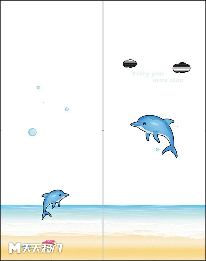 海豚气泡大海移图 sep-1085