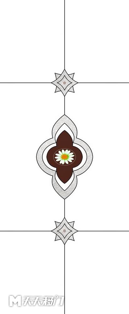 菱形菱格花朵移图 s527-SC-12061