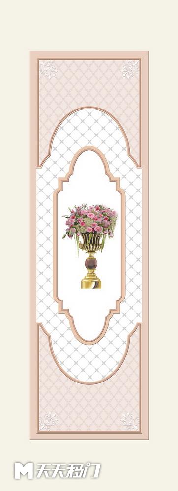 花朵花瓶长方形移图 s601-孔雀 花瓶