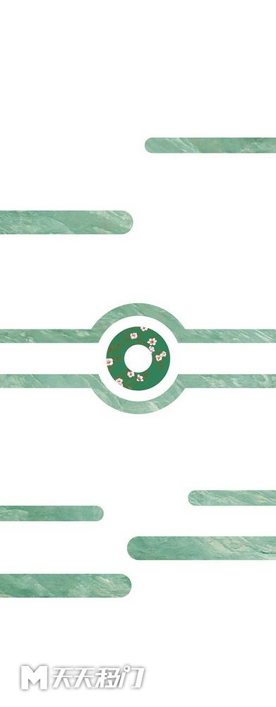 色块圆形半圆形移图 s603-绿色加深大理石纹