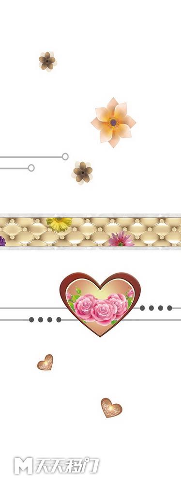 花朵纹理爱心移图 s627-软包 玫瑰2