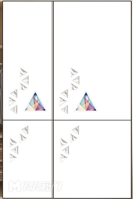 三角形彩色横线移图 tr3151