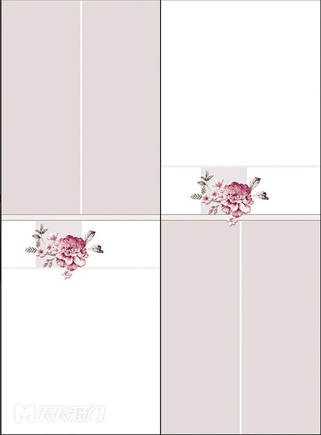 色块花朵牡丹花移图 tr3321