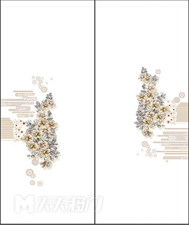 花朵花枝色块移图 tr3589