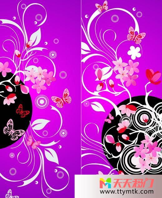 花藤错乱红黑移图 盘根错节强化玻璃移门图片大全M-6257