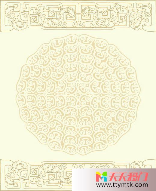 单色圈圈中国风移图 单色圈圈v-1006