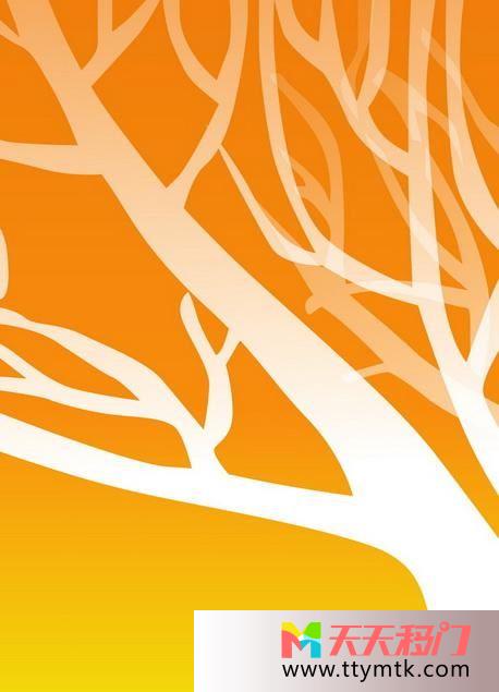 橙色黄昏树枝移图 树枝的颜色Z-1087.1