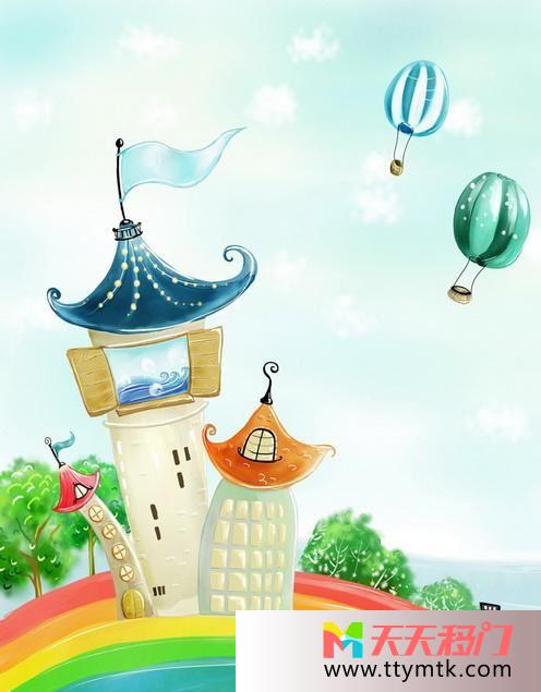 彩虹气球飘舞移图 彩虹广场Z-1203