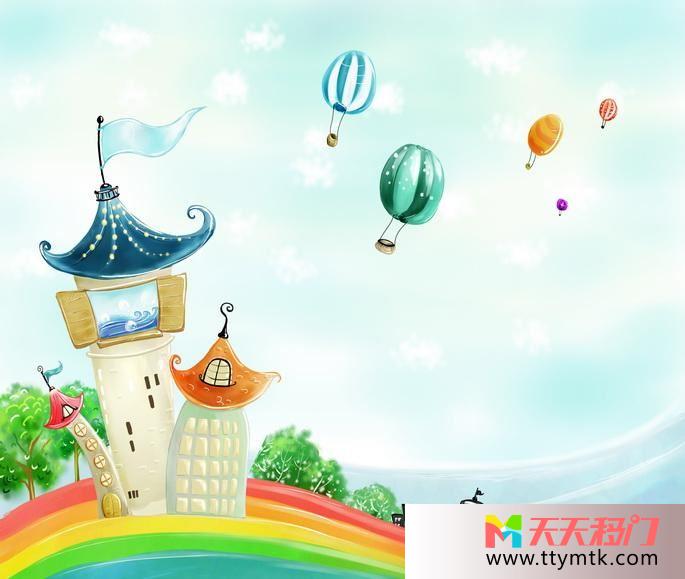 彩虹气球可爱移图 彩虹广场Z-1204