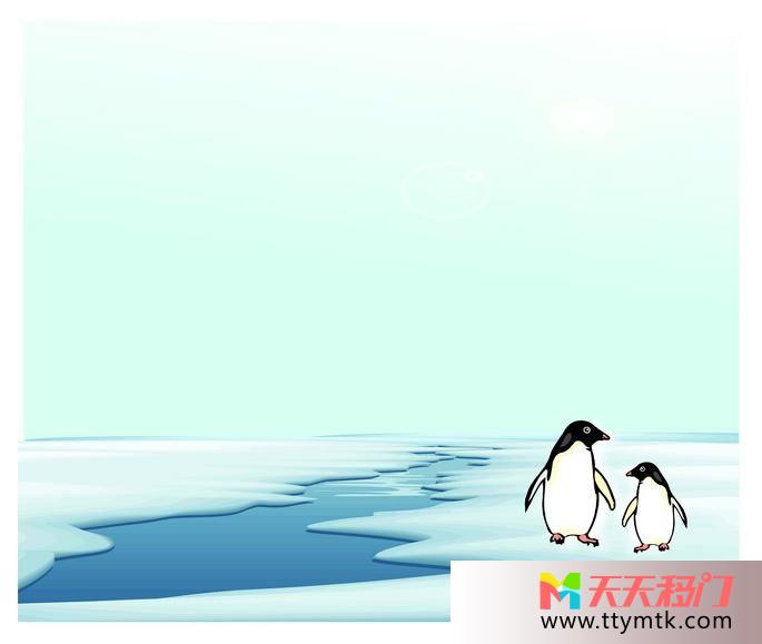 企鹅卡通组合移图 冰原企鹅格子玻璃移门图片Z-1109
