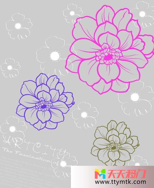花透明花雕刻花移图 雕刻花卫浴隔断门玻璃移门CFL-12283