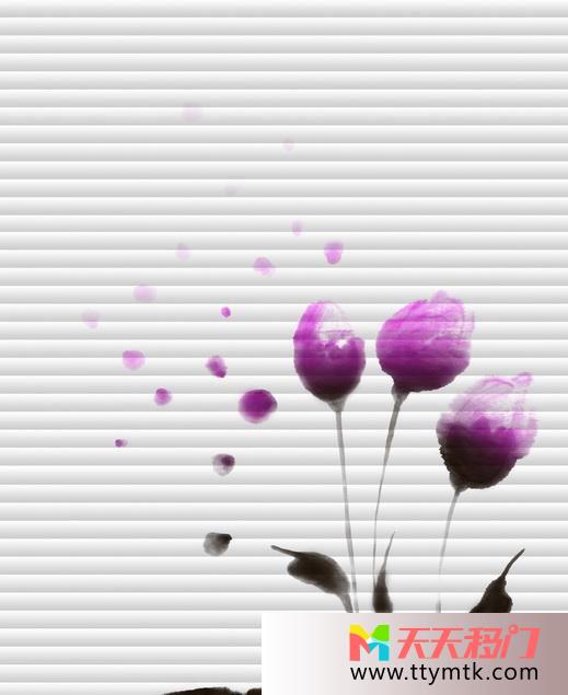 线条紫色花瓣紫色花朵移图 静止CFL-12223
