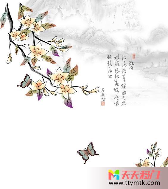 文字花叶子移图 静静CFL-12385