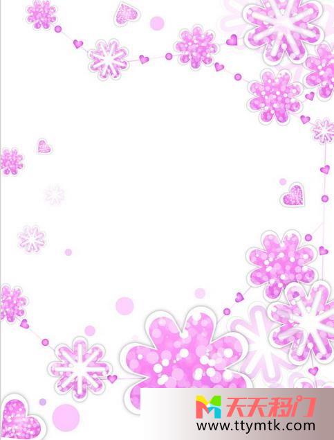粉红霜花微风移图 可爱的粉红霜花浴室壁纸CF-T860