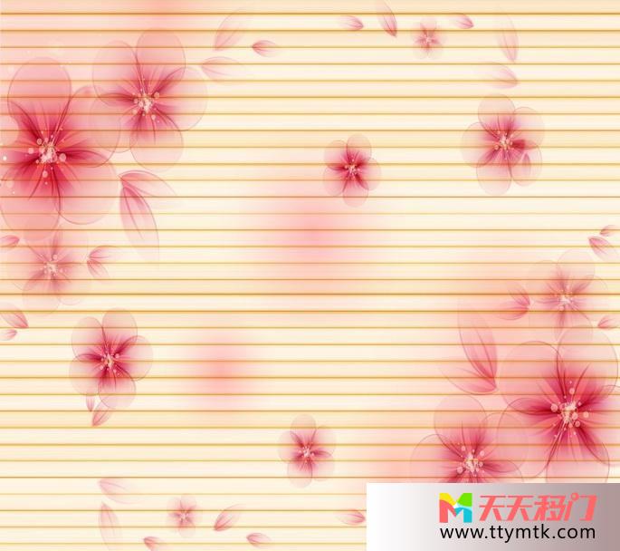 花朵磨砂条纹粉红移图 窗户那一边的美丽玻璃贴纸CF-M850