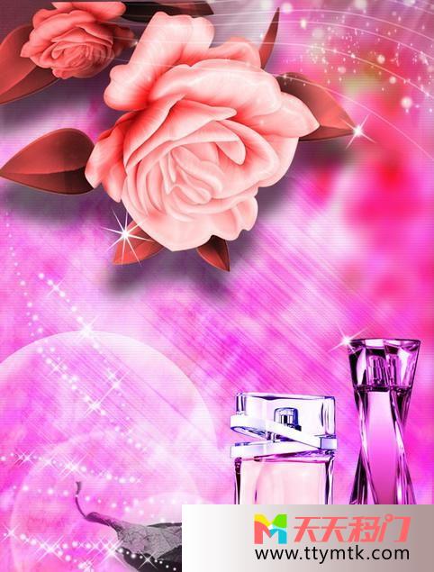 玫瑰奢华香水移图 高贵奢华的玫瑰玻璃移门衣橱大衣柜CF-295