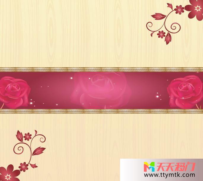 红玫瑰玻璃贴纸紫红色移图 诱惑玫瑰CF-M837