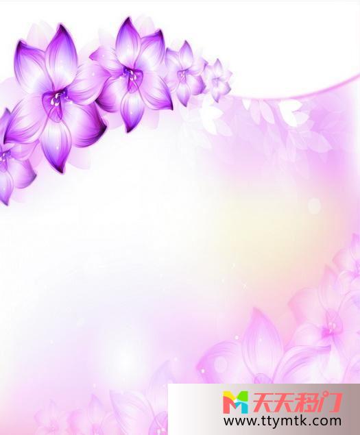 淡紫色花朵淡雅移图 淡紫色的花朵LD-9117