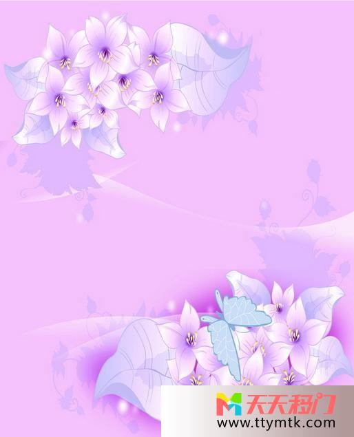 粉红花朵淡雅移图 淡红色的花朵LD-923