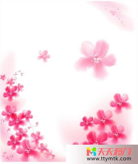 漂亮粉红桃花移图 漂亮的桃花卧室移门LD-9851