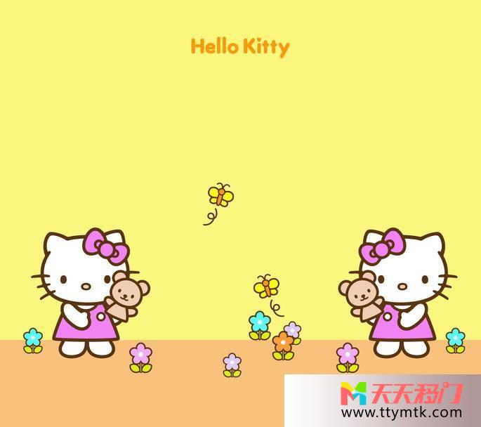 卡通人物背景蜜蜂移图 HELLO KITTYEM-3528Kitty一