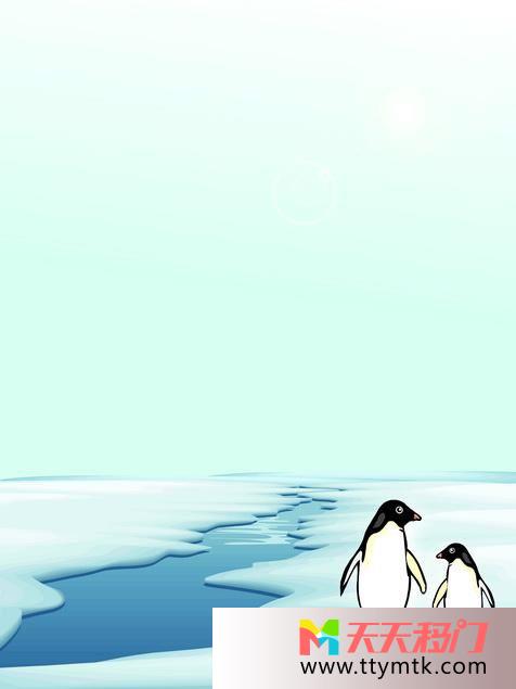 雪水企鹅企鹅移图 冰雪世界典雅玻璃移门EM-3561-企鹅