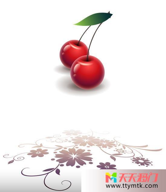 樱桃印花花朵移图 成熟樱桃A-120