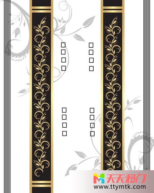 雕花移图 简单对称雕纹A-002