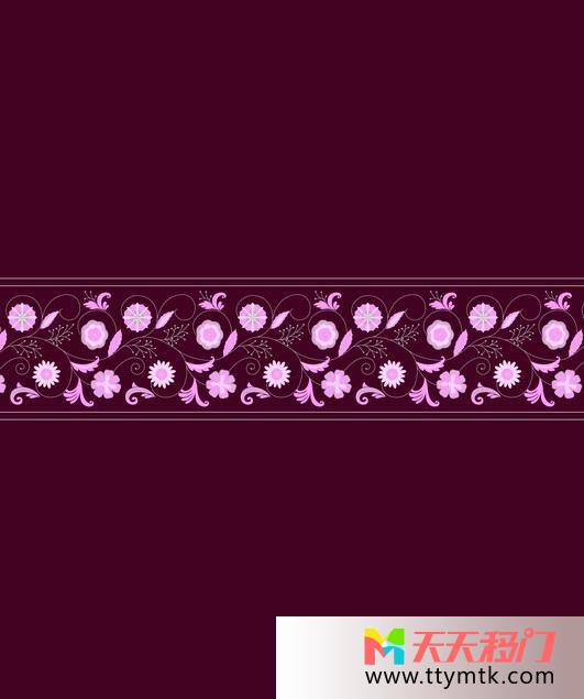 紫色花朵高雅线条移图 简约紫花橱柜玻璃移门A-207