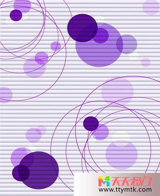 紫线条紫气泡圆形移图 紫色浪漫厨房移门RYA-415