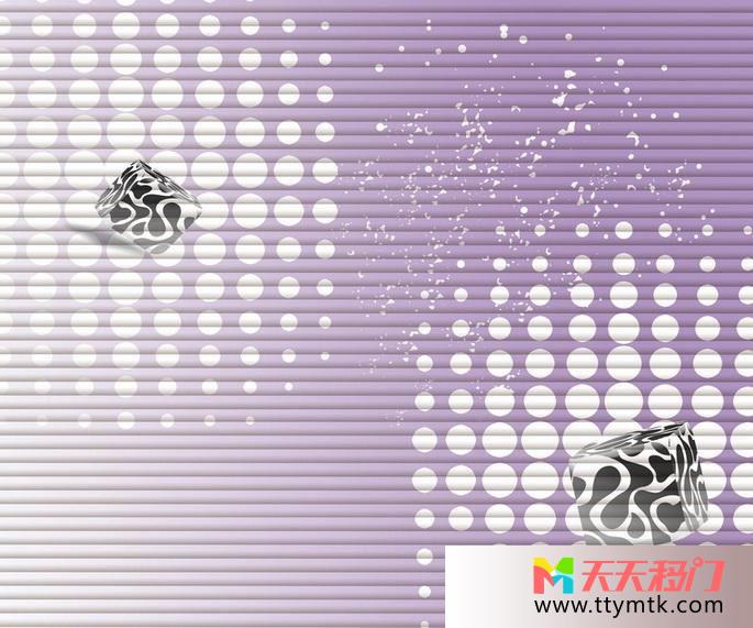 紫色调白色斑点对称移图 紫色与点卫浴隔断门移门RYA-412