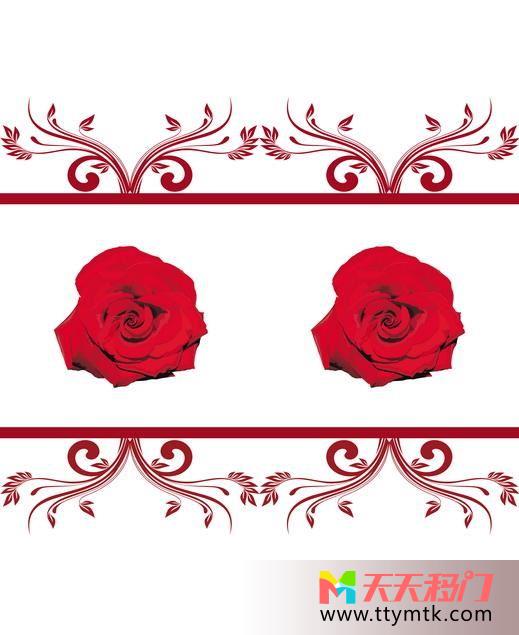 玫瑰红色两朵移图 玫瑰韵RYA-127