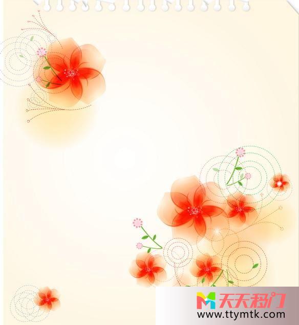 花叶子背景色移图 橙花玻璃移门图片大全K-4003