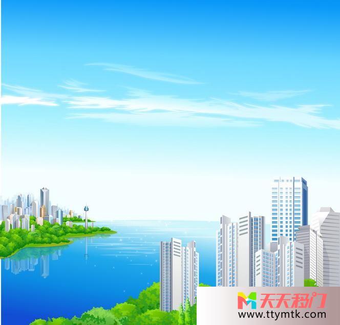 海树房子移图 海边风景带A-6733