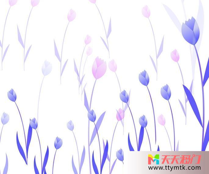 紫色花朵红色花朵白色底纹移图 爱就大声说出来8-S015