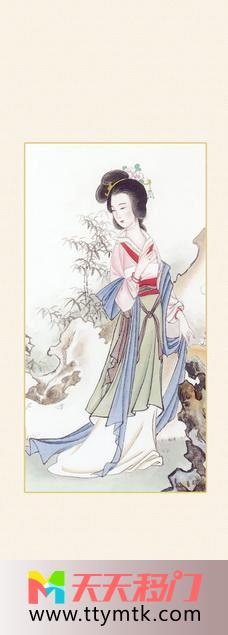 美人画衣服移图 美人衣柜移门图案9-2033-2