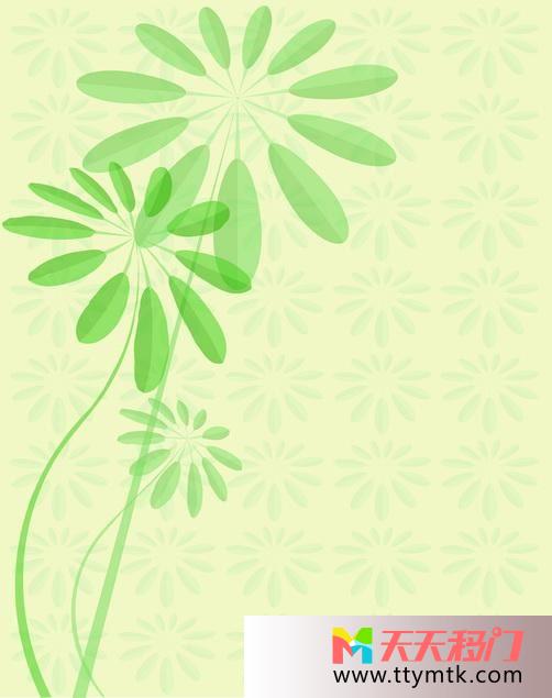 绿叶绿茎米白色为底绿叶情深移图 绿叶情节S-3258绿叶情深